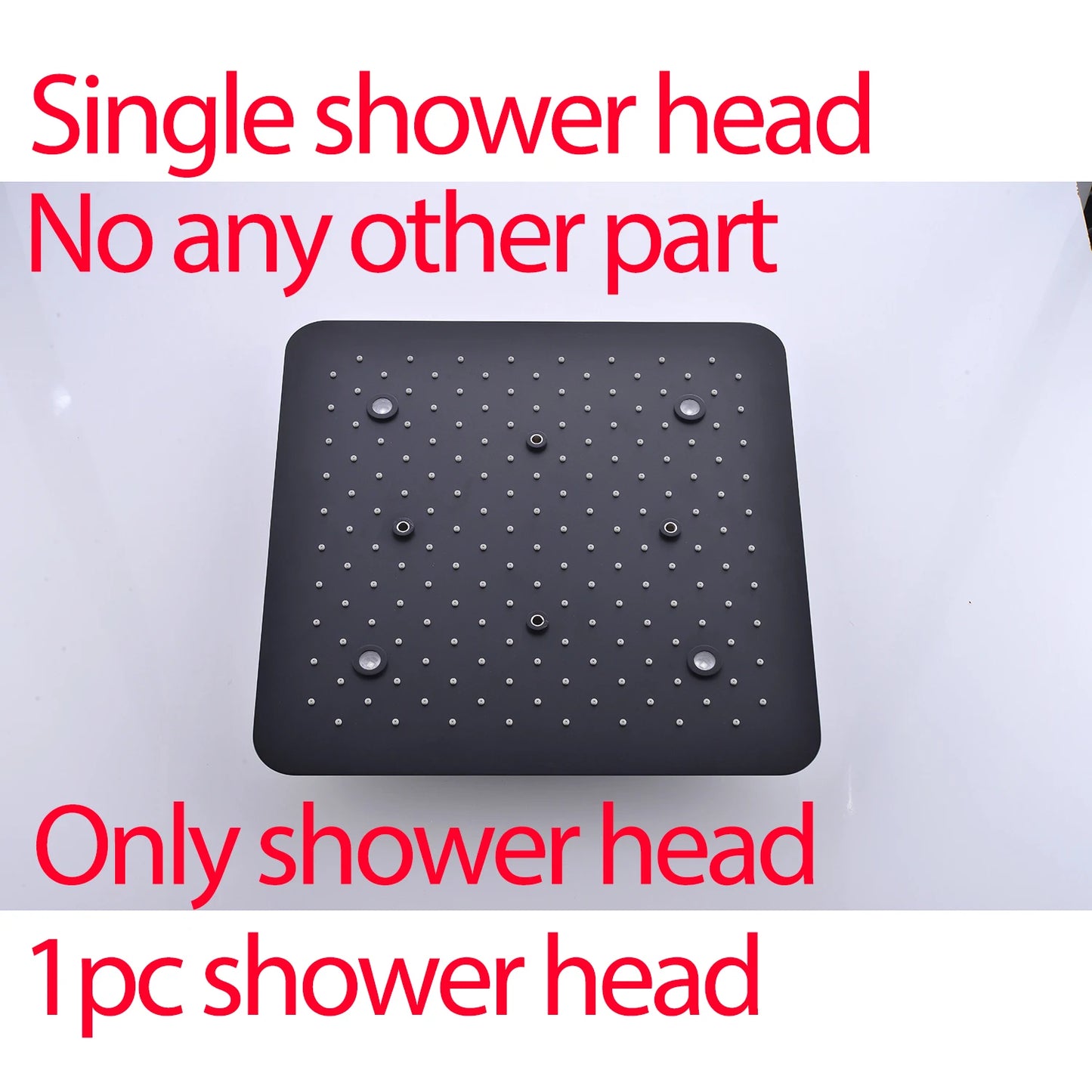 Bathroom 20inch 50x50cm Shower Head Panel Faucet Rain Mist Laterfal Jets Thermostatic Valve Mixer System SPA Massage Set
