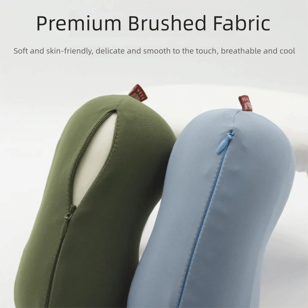 Solid Color Mini Sleeping Neck Pillow Portable Detachable Slow Rebound Pillow Lightweight Elasticity Neck Guard Pillow Home Use