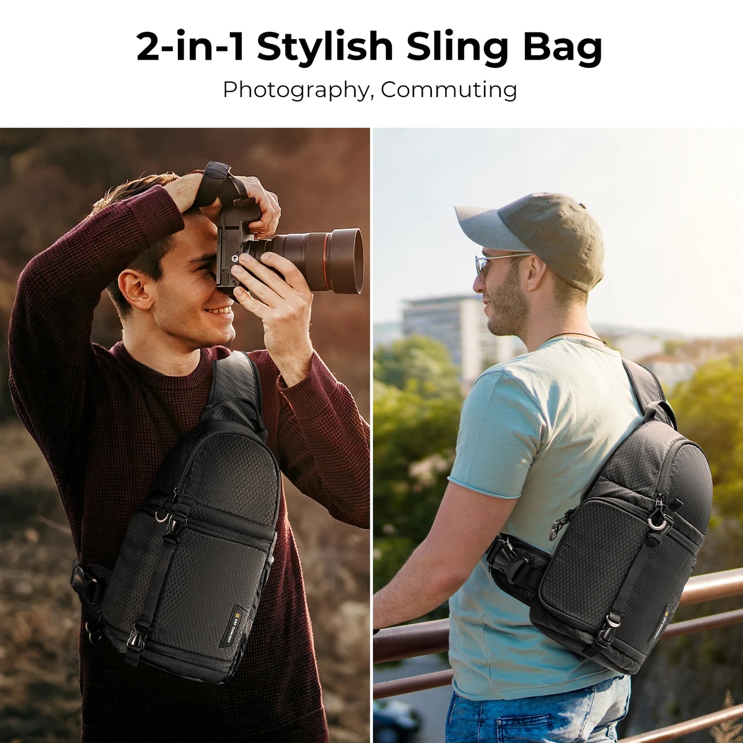 K&F Concept Camera bag Photography Backpack 10L Waterproof Camera Sling Backpack DSLR/SLR Camera Case Sony Fuji Photography Bags