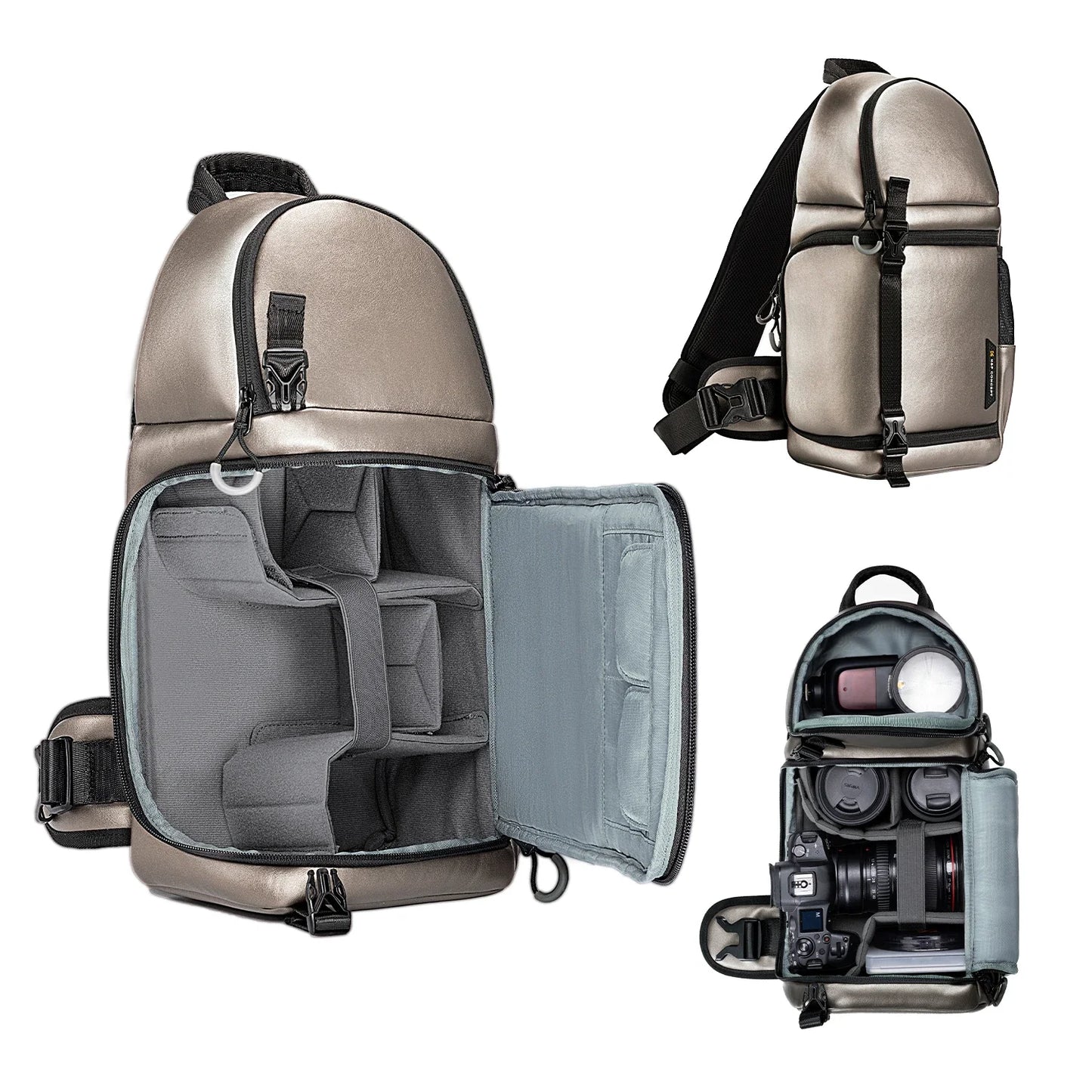 K&F Concept Camera bag Photography Backpack 10L Waterproof Camera Sling Backpack DSLR/SLR Camera Case Sony Fuji Photography Bags