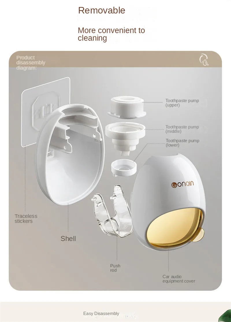 Cartoon Toothpaste Dispenser Automatic Toothpaste Squeezer New Wall-Mount Holder Toothbrush Rack Bathroom Washroom Accessories