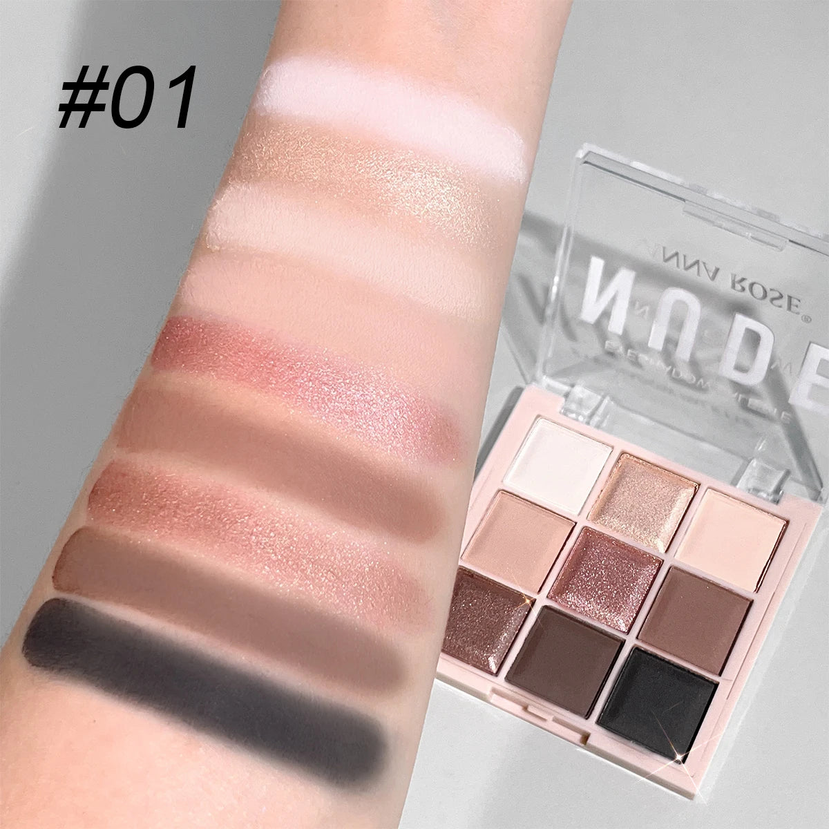 Palette Ombretti 9 Colori – Eleganza Naturale, Luce Sofisticata