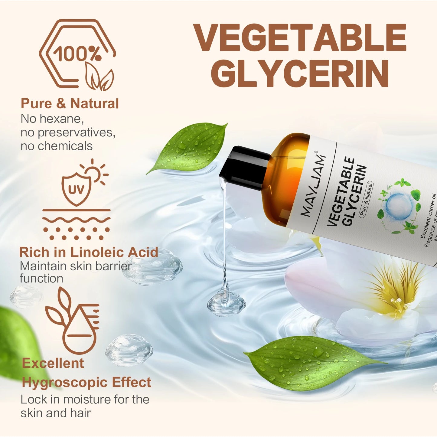 MAYJAM Jojoba Grapeseed Castor Vegetable Glycerin Fractionated Coconut Oil Moisturizing Face Hair Skin Natural Base Carrier Oil