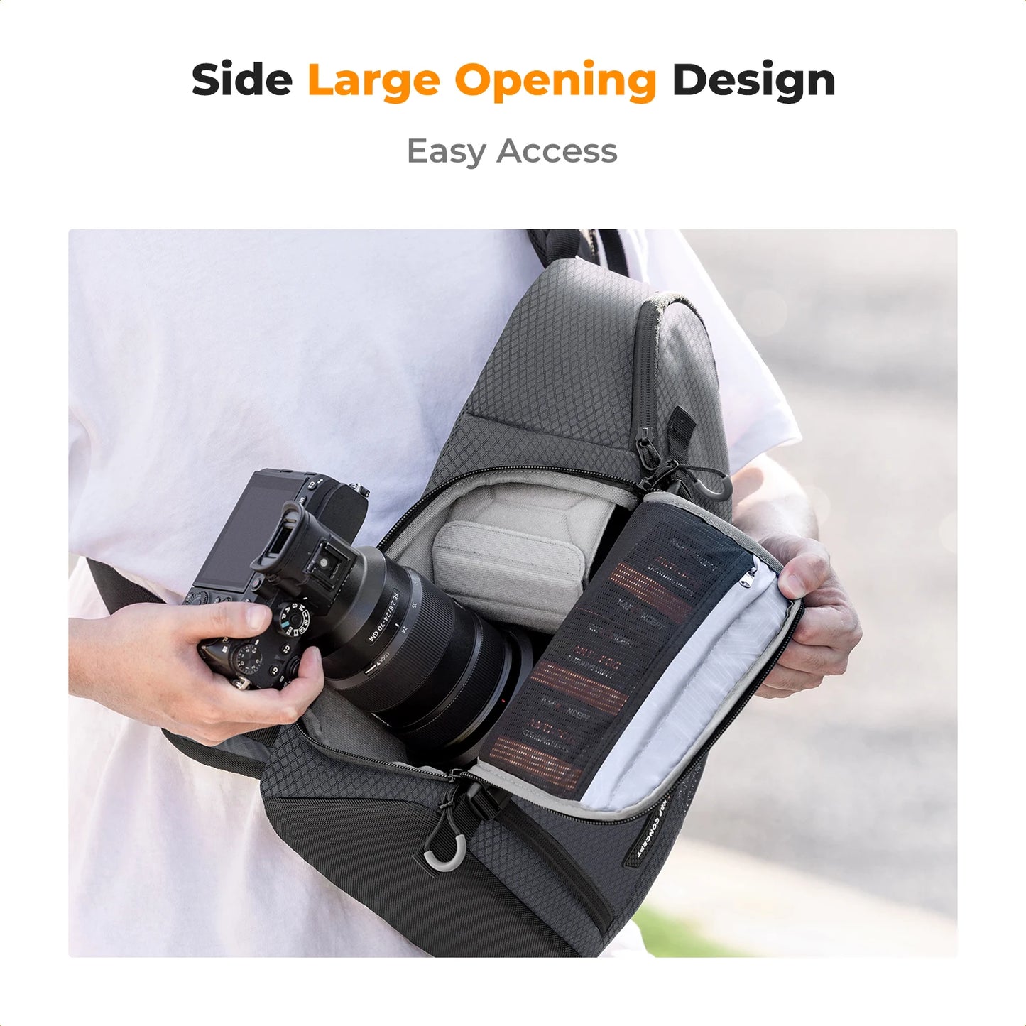 K&F Concept Camera bag Photography Backpack 10L Waterproof Camera Sling Backpack DSLR/SLR Camera Case Sony Fuji Photography Bags