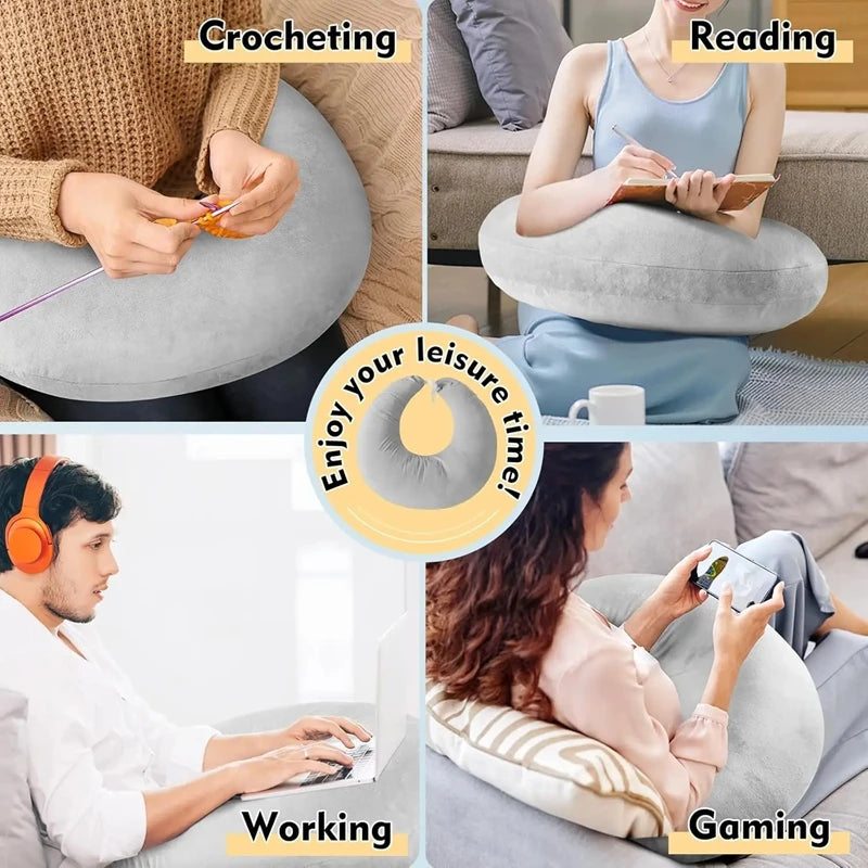 U-shaped Reading Pillow Ergonomic Waist Pillows Office Nap Pillow Sleeping Pillows Sofa Surround Pillow Sitting Arm Support