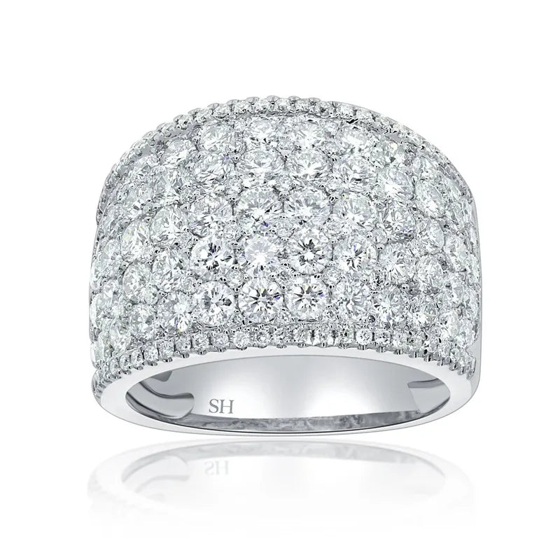 Huitan New Fashion Finger Jewelry Ring Female Gorgeous Engagement Party Accessories with Brilliant Cubic Zirconia Wedding Band