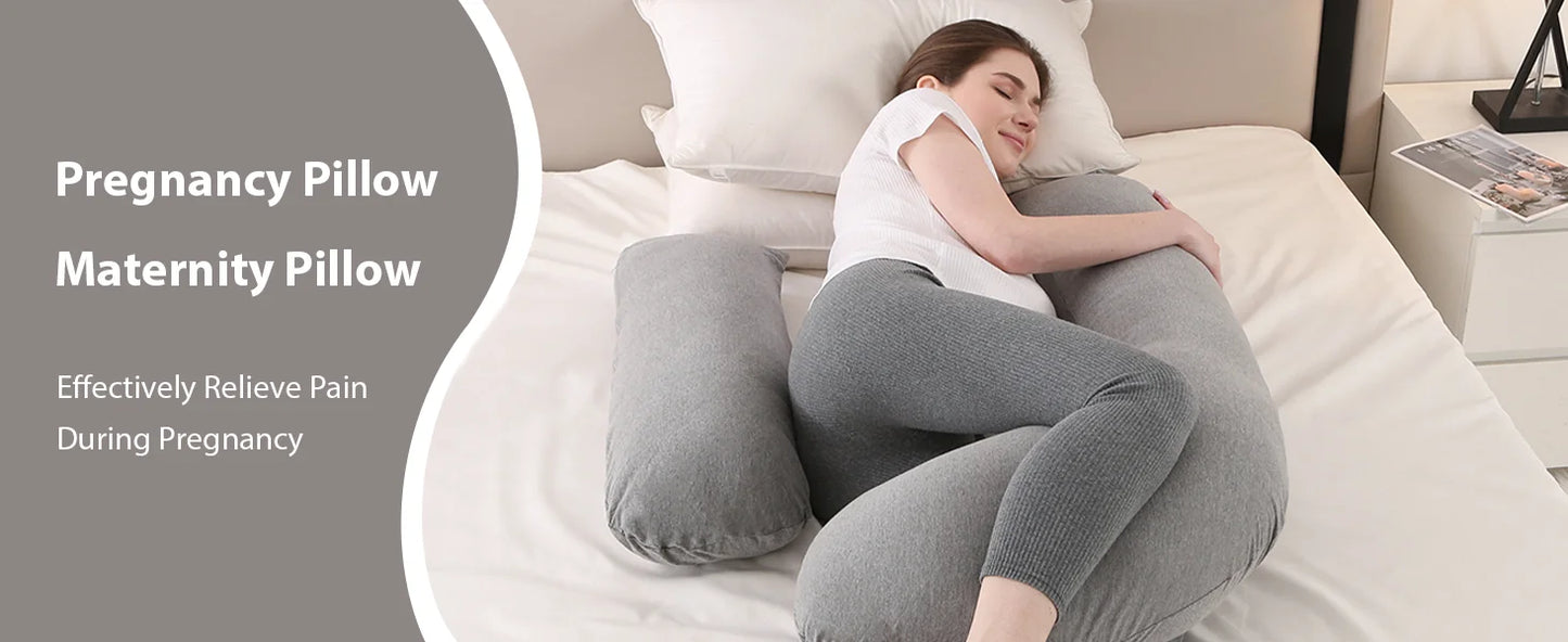 H-shaped Pregnancy Pillow Adjustable ,Maternity Pillow for Side Sleepers,Pregnancy Body Pillow with Lumbar & Abdominal Support