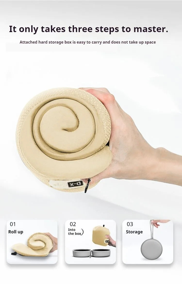 Travel Pillow U-Shape Pure Memory Foam Neck Pillow For Airplane Office Nap Cervical Pillows Flight Sleeping Head Neck Support