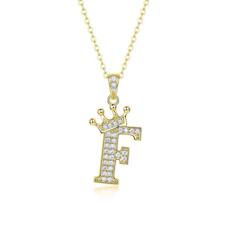 Collana con Lettere dell'Alfabeto in Moissanite D Color VVS1 Certificata