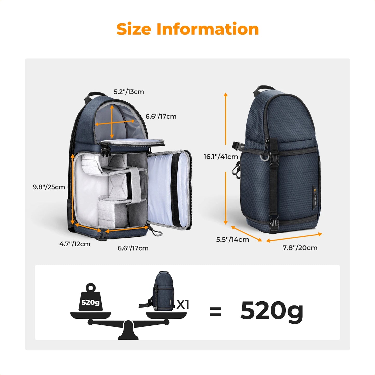 K&F Concept Camera bag Photography Backpack 10L Waterproof Camera Sling Backpack DSLR/SLR Camera Case Sony Fuji Photography Bags