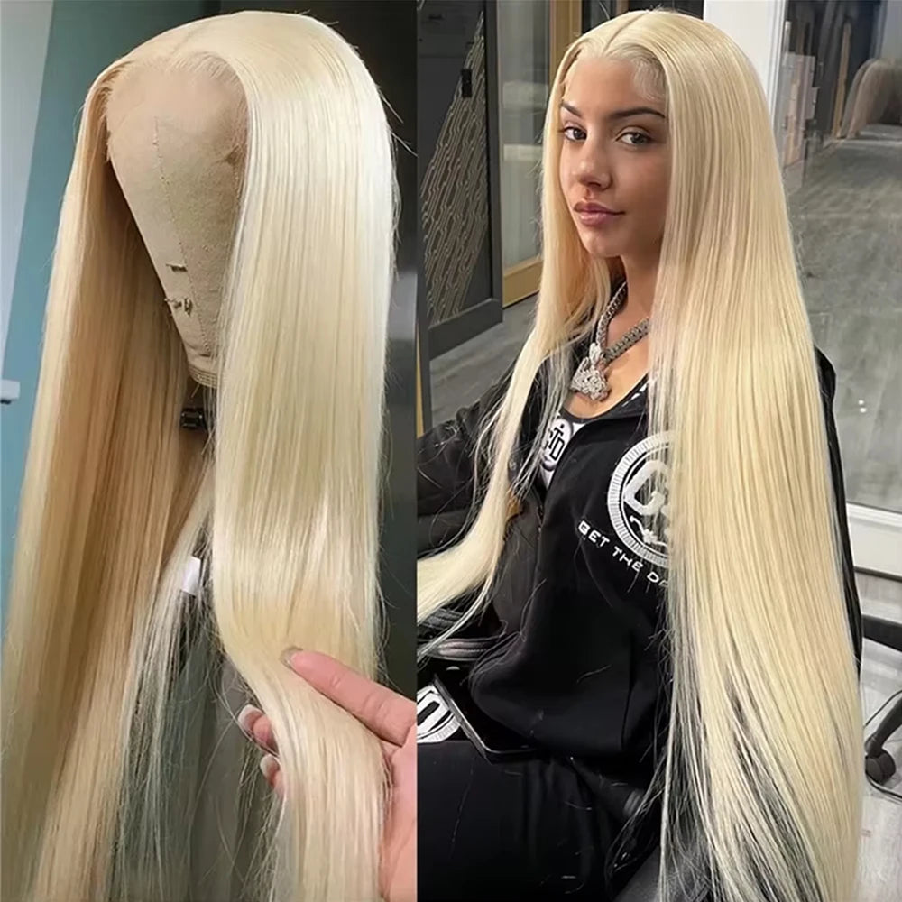 Parrucche Bionde di Capelli Veri Lisce o Ondulate