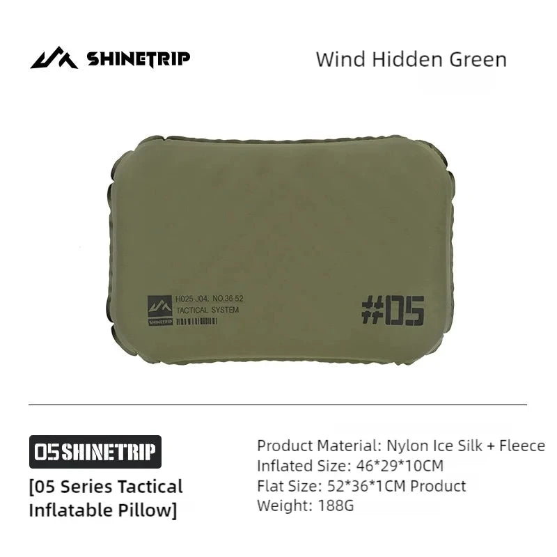 ShineTrip Outdoor Camping Inflatable Pillow Foldable Portable Ultra-light Air Pillow, Comfortable Sleep Pillow with Neck Support