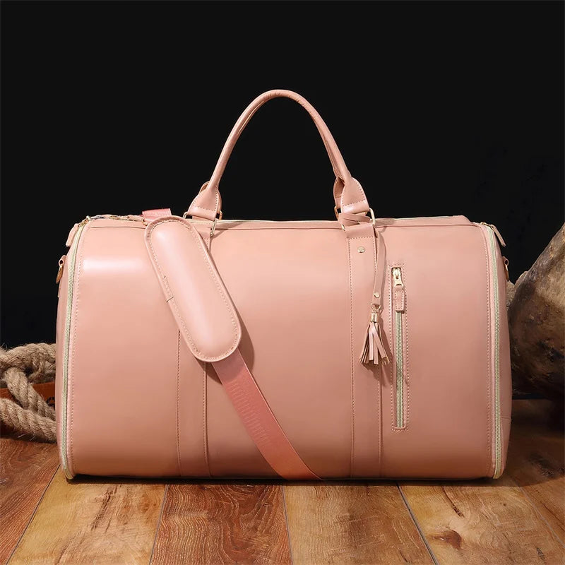 75L Large Capacity PU Foldable Travel Bag Lightweight Traveling Duffel Bag for Women Men Tote Bag Carry On Luggage Bag