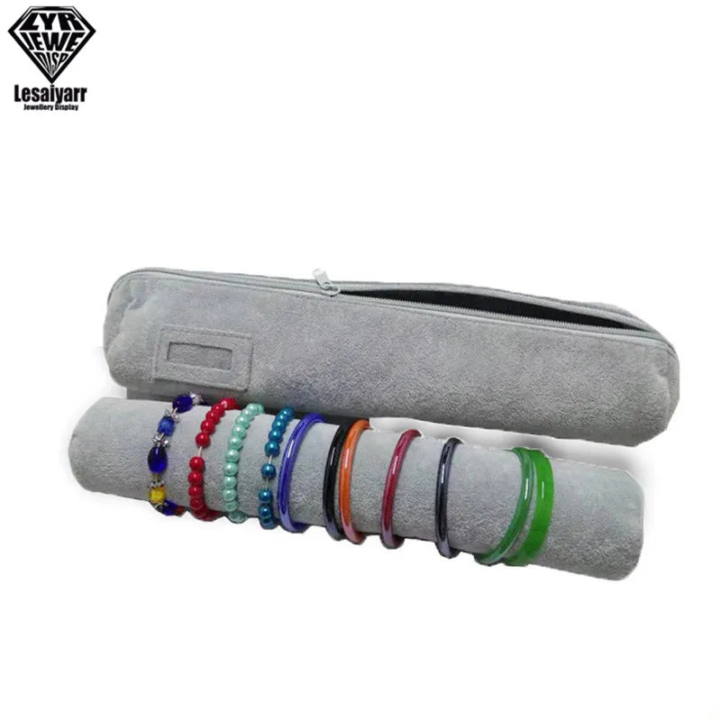 Jewelry Roll Up Bag Organizer Soft Velvet Travel Bags Necklace Earrings Ring Bracelet Carrier Storage Case Bangle Watch Holder