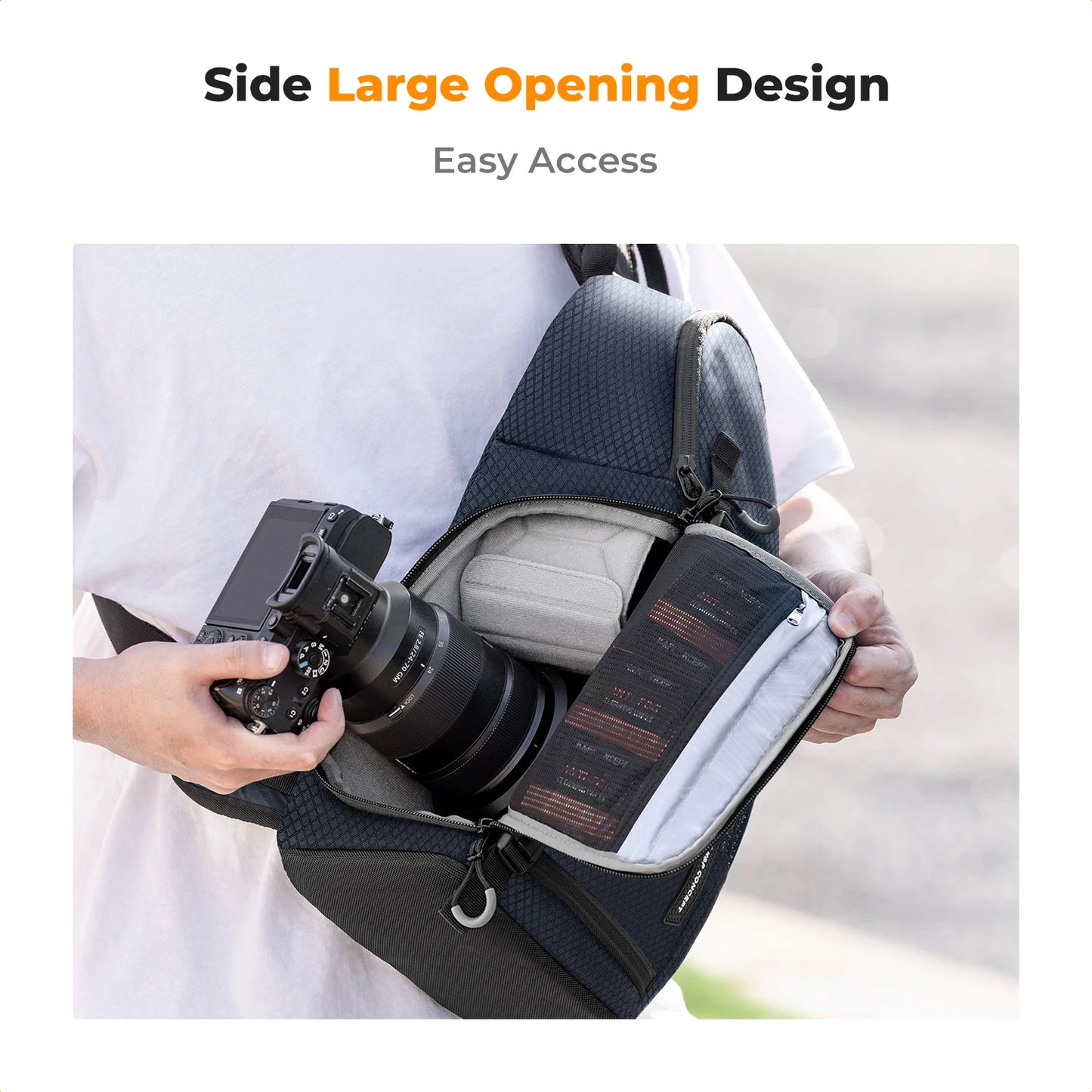 K&F Concept Camera bag Photography Backpack 10L Waterproof Camera Sling Backpack DSLR/SLR Camera Case Sony Fuji Photography Bags