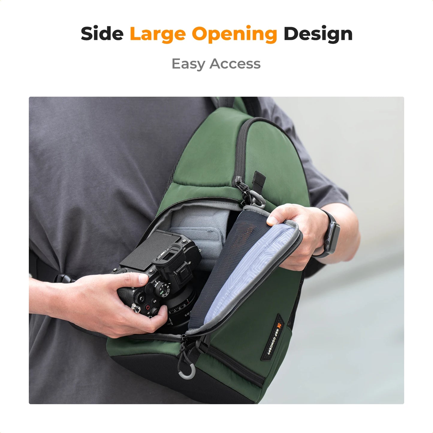 K&F Concept Camera bag Photography Backpack 10L Waterproof Camera Sling Backpack DSLR/SLR Camera Case Sony Fuji Photography Bags