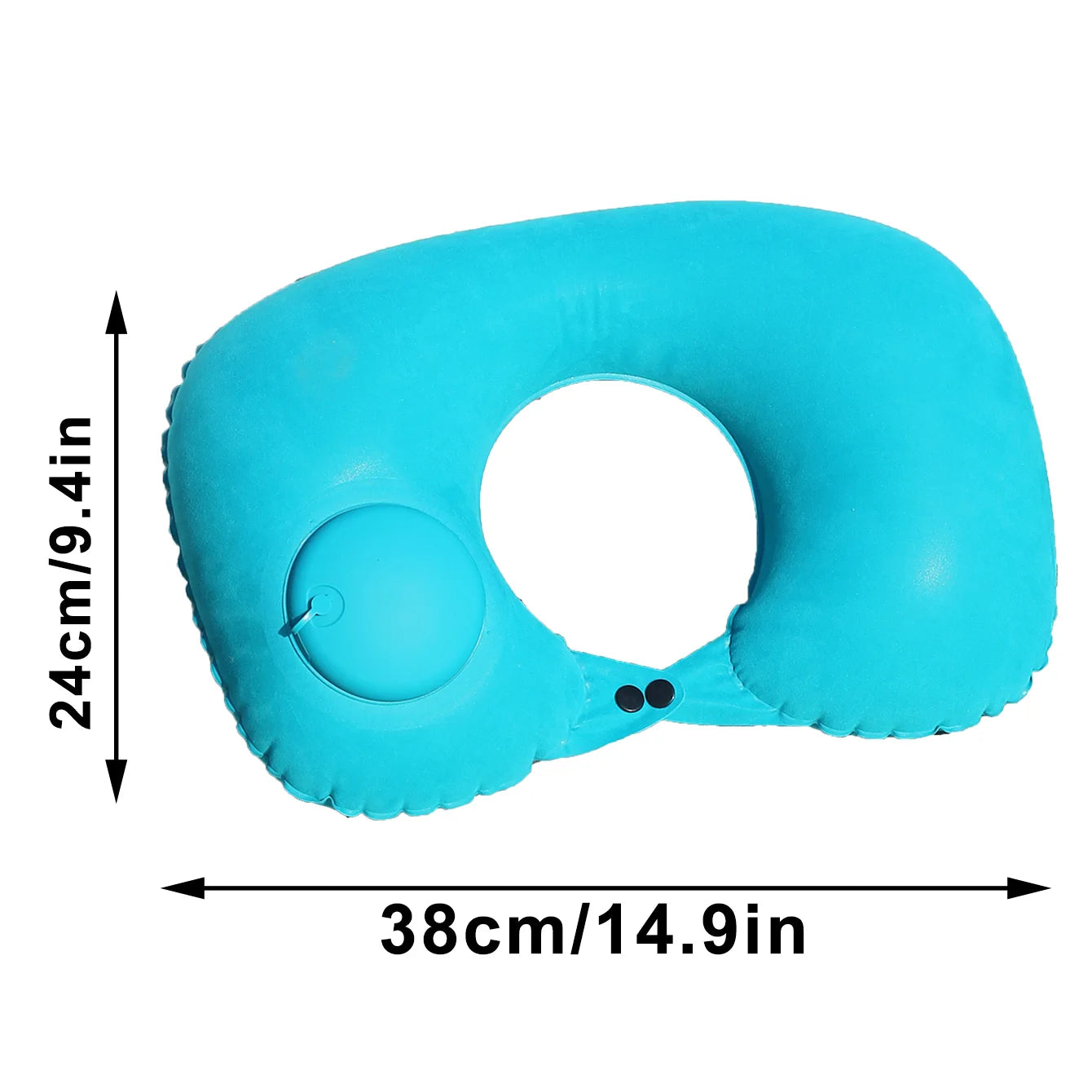 1PC Auto-Pump Inflatable U-Shaped Neck Pillow, Vivid Color Foldable & Portable Design, Ideal for Camping, Travel, and Nap Use.