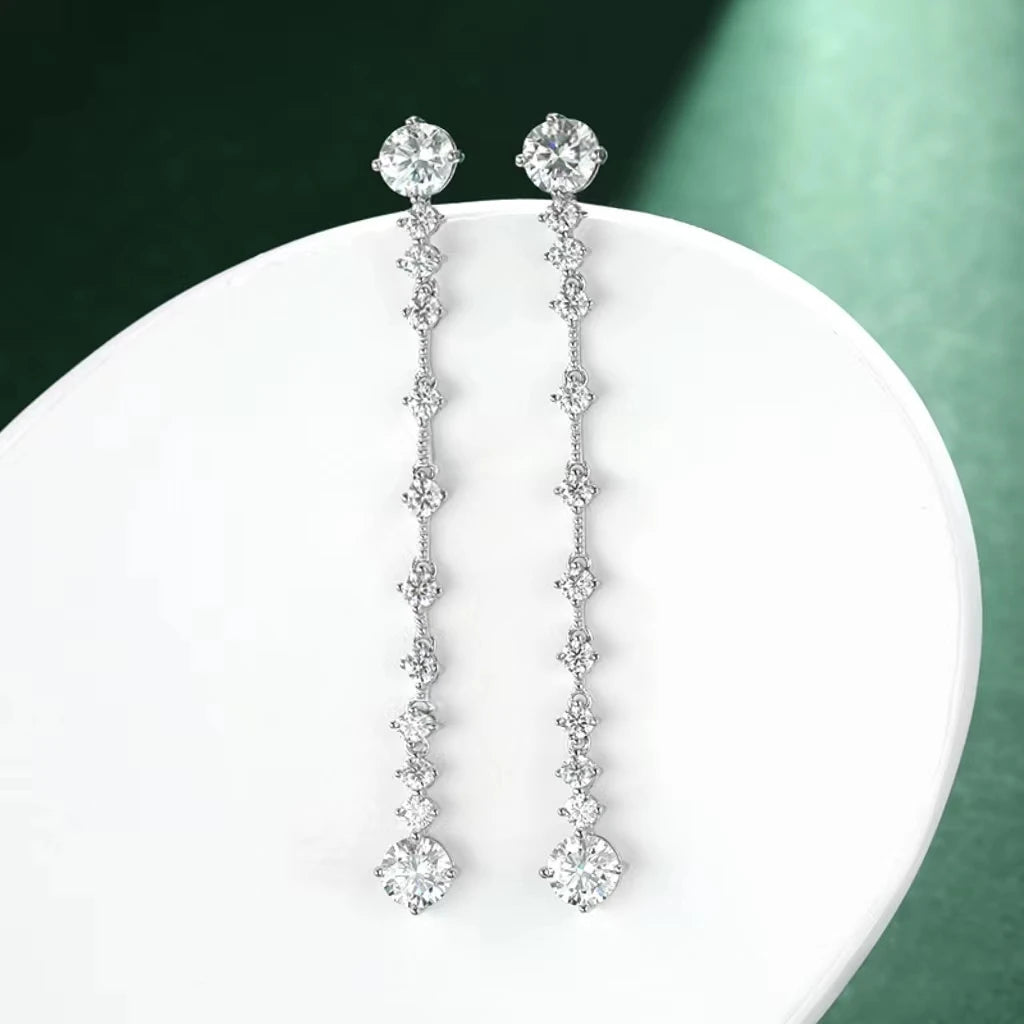 HORRIPAL 6CT D VVS1 Moissanite Stud Earrings S925 Sterling Silver 18k Plated Real Lab Grown Diamond with GRA Jewelry for Women