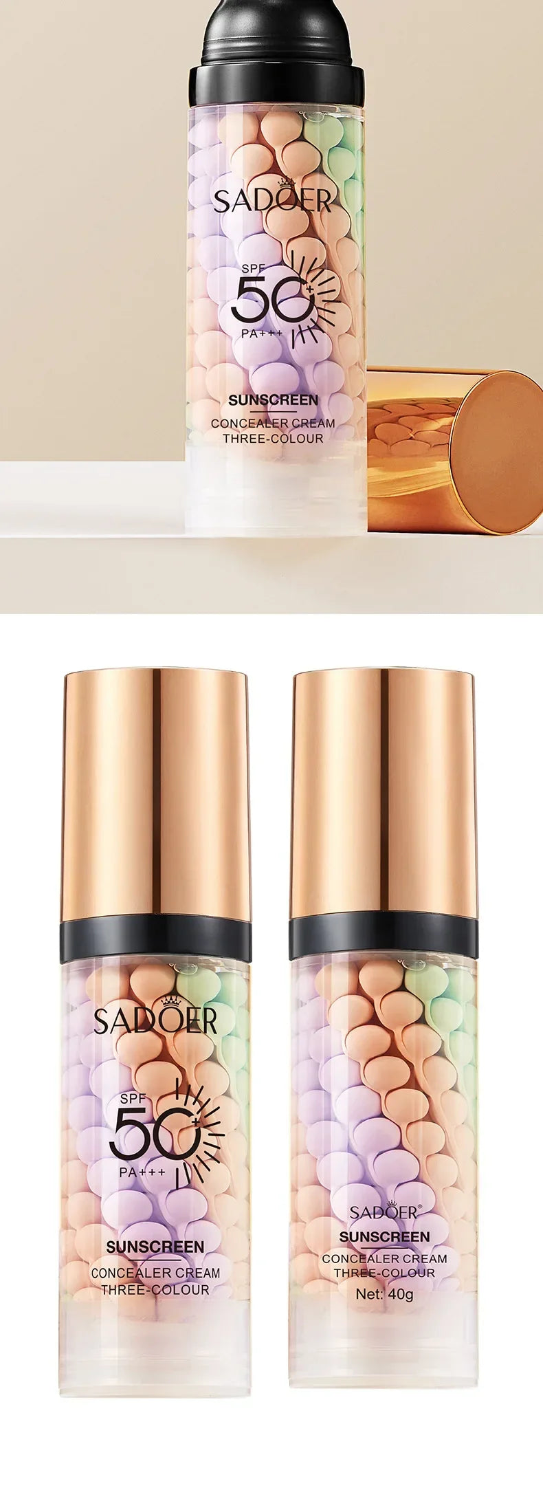 40ml Isolation Cream Face Primer Moisturizing Invisible Pores Facial Brighten Foundation Correcting Skin Tone Cosmetics Makeup