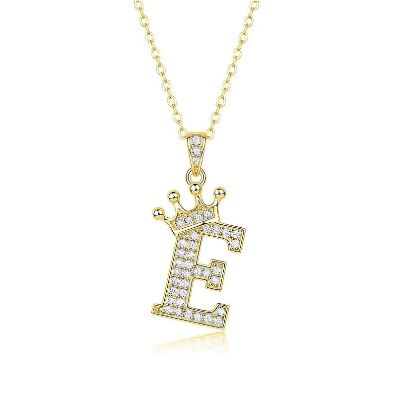 Collana con Lettere dell'Alfabeto in Moissanite D Color VVS1 Certificata