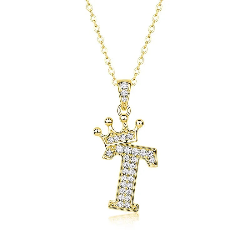 Collana con Lettere dell'Alfabeto in Moissanite D Color VVS1 Certificata