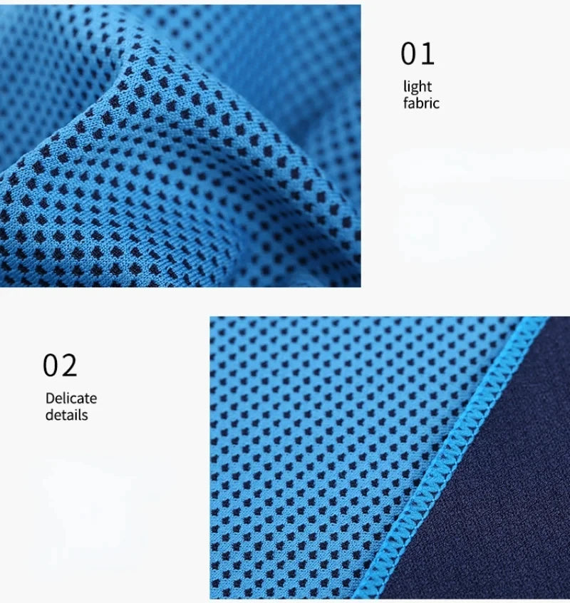 Cool Towel Portable Mini Silica Gel Set Cold Towel Polyester Fiber Outdoor Cooling Towel Fitness sports gym Running quick Dry