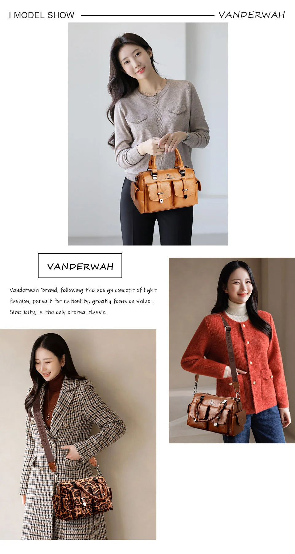 High Capacity Leopard Print Ladies Handbags Versatile Messenger Bags High Quality Luxury Women's Shoulder Bags Ladies'Hand Bags
