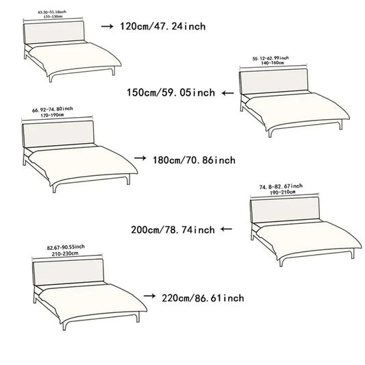 Luxury Jacquard Headboard Cover Bedroom Stretch Bedhead Slipcovers Anti-dirty Bed Back Protector Dustproof Covers for Home Hotel