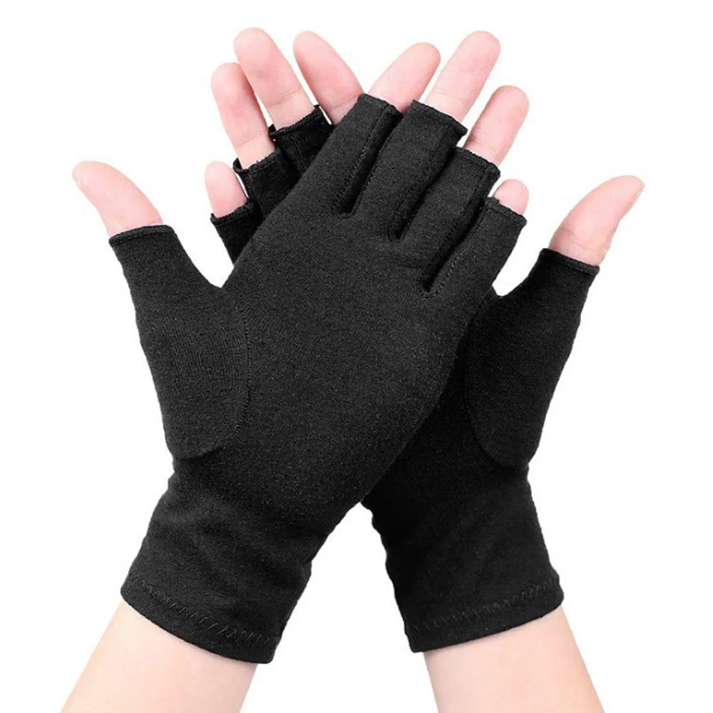 1 Pair Compression Arthritis Gloves Premium Arthritic Joint Pain Relief Hand Gloves Therapy Open Fingers Compression Gloves