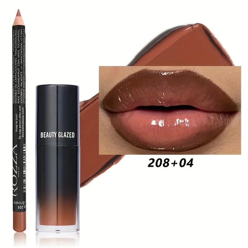 Set di Lip Liner e Gloss con Squalane Vegetale