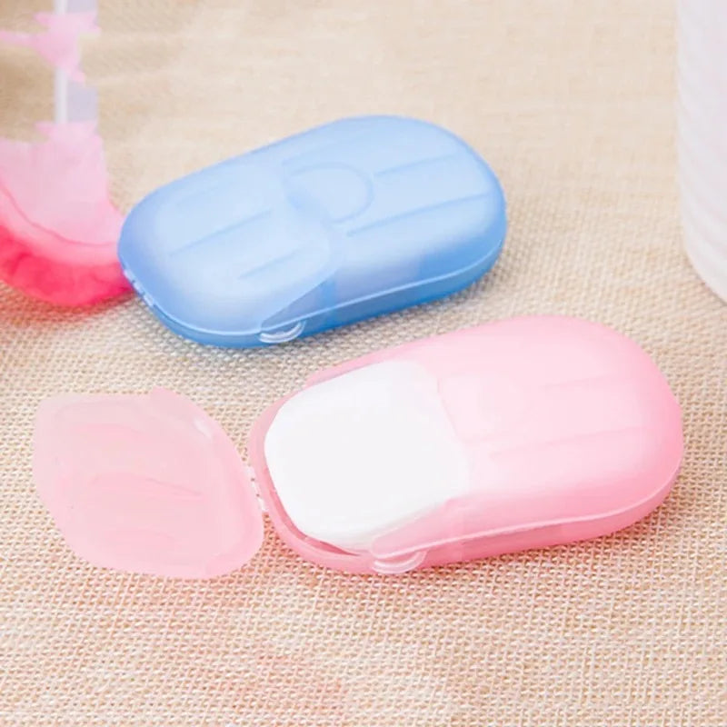 Portable Soap Paper Disposable Travel Camping Mini Cleaning Soaps for Washing Cleaning Hand for Outdoor Hiking Outdoor Supplies