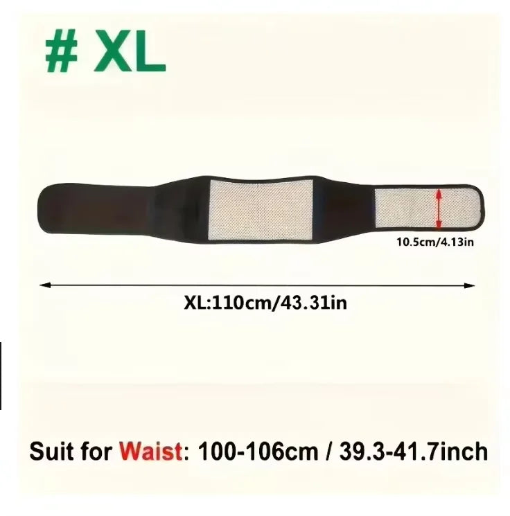 Adjustable 20-Magnet Self-Heating Magnetic Therapy Belt for Back and Waist – Sports Support & Waist Massage Belt