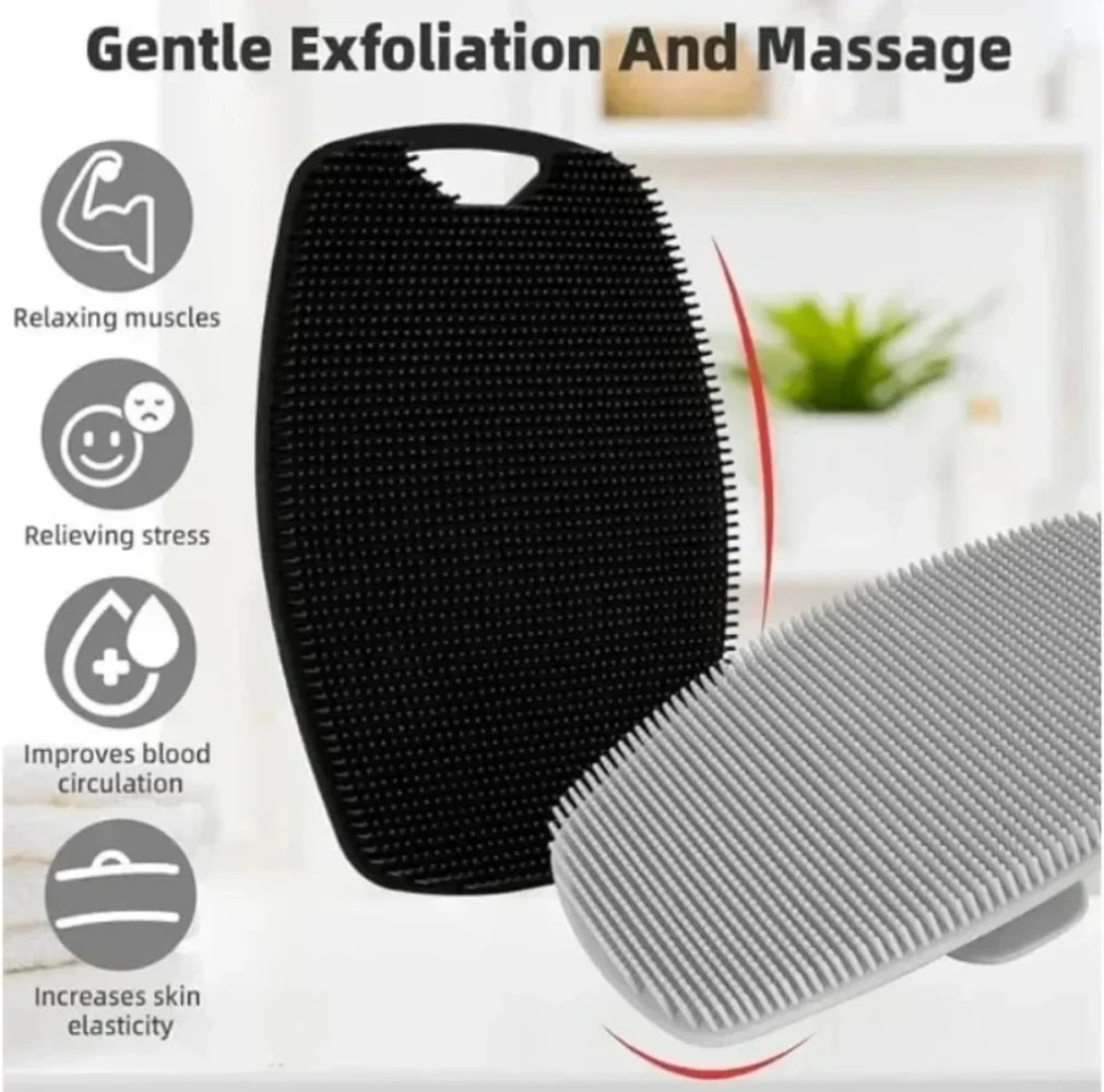 1pc Soft Silicone Body Cleansing Brush For Exfoliation Convenient Practical Easy To Clean Pamper Yourself Silicone Bath Brush