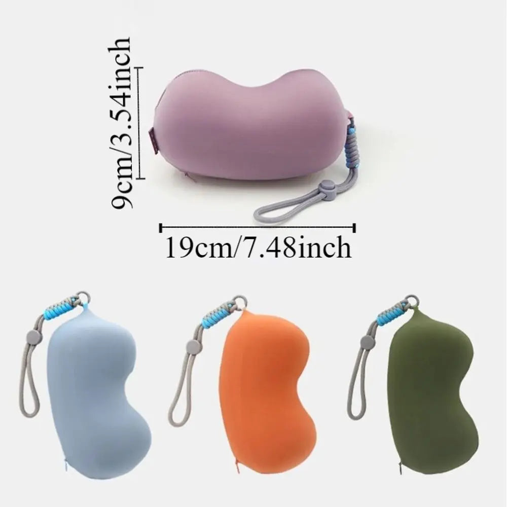 Solid Color Mini Sleeping Neck Pillow Portable Detachable Slow Rebound Pillow Lightweight Elasticity Neck Guard Pillow Home Use