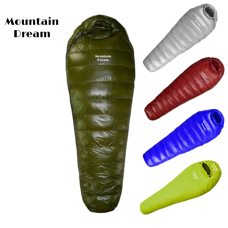 Mummy Goosevelt Sleeping Bag Warm Outdoor Down Sleeping Bag Adult Winter Travel Spliced Double Camping Bedding