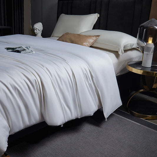 100% Natural Mulberry Silk Comforter With Cotton Shell King Queen Summer Winter Warm Duvet Blanket Single Couple Bedding Quilt