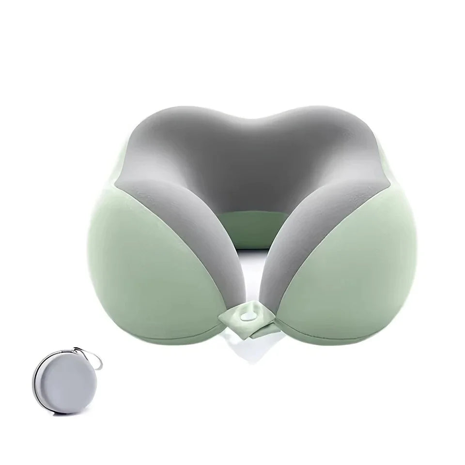 Comfortable U - Shaped Neck Pillow with Pouch - For Travel, Naps, Office, Slow Rebound, Machine - Washable Cover