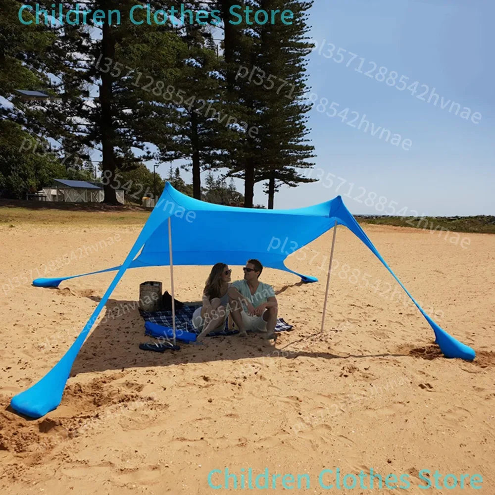 Outdoor Beach Tent Portable Camping Sun Shelter UPF50+ Family Seaside Travel Tent Outdoor Windproof One-piece Beach Canopy