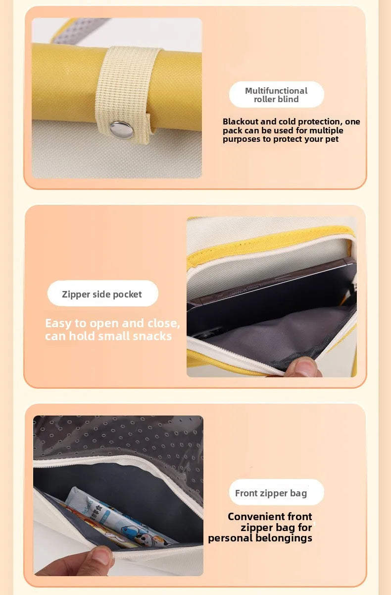 Multifunctional pull rod pet bag portable cat suitcase cat bag outing large capacity double shoulder breathable pet backpack
