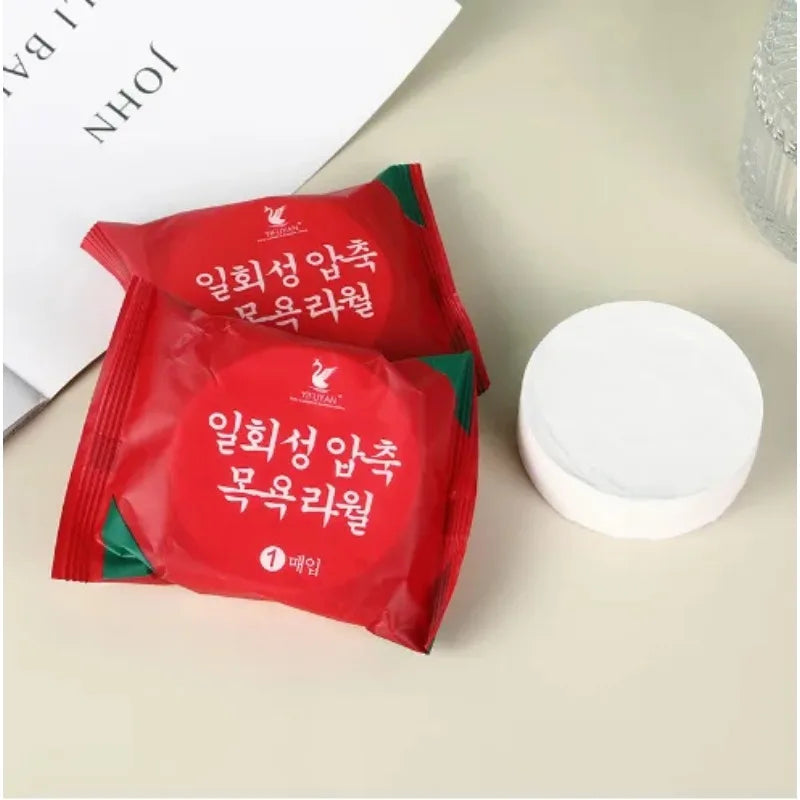 20Pcs Disposable Travel Towels Compressed Facial Wipe Portable Trip Essential Quick-Drying Towel Mini Package Home Accessories