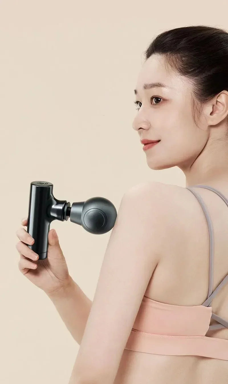Original Mini Massage Massage LCD Screen 6 Heads Gun Muscle Massager Portable Electric Fascia Gun for Neck Foot Body Fascia Gun
