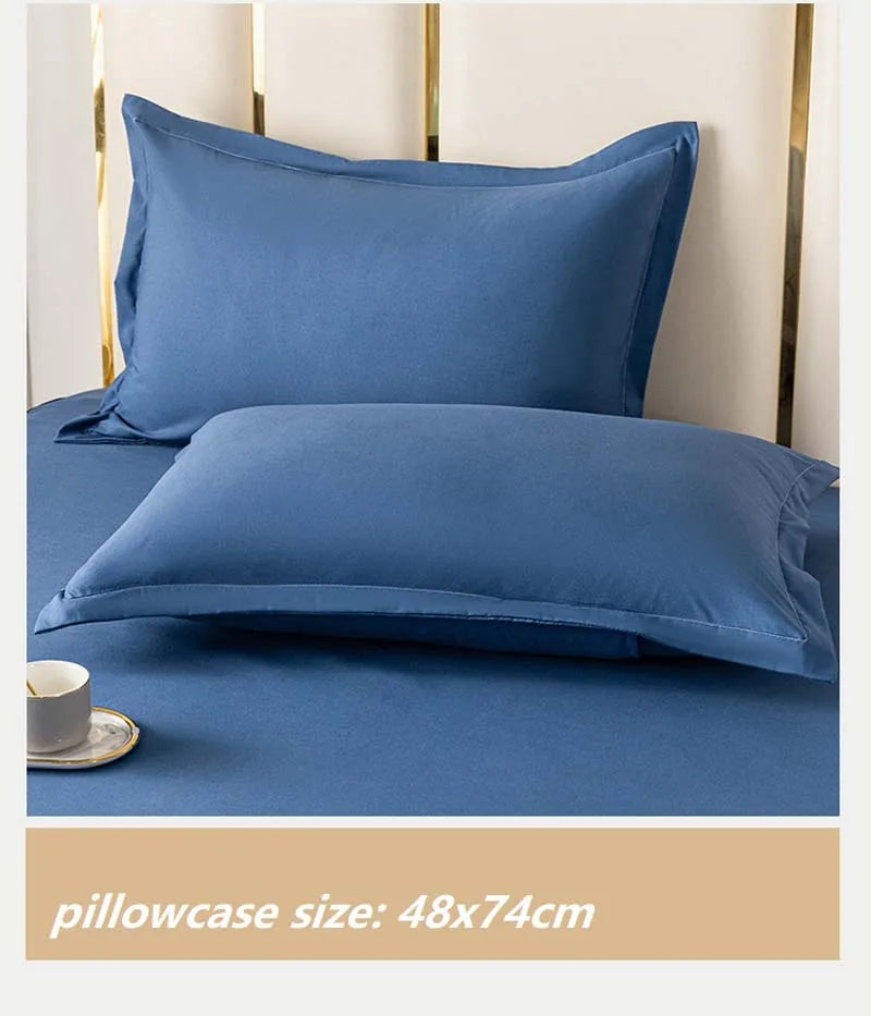 3pcs Set Raw Cotton Soft Bedspread Bed Romance Dust Protector Cover Embroidery Lace Edge Bed Skirt with 2pcs Pillowcase