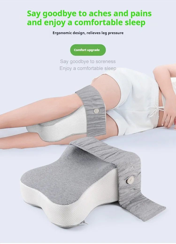 Orthopedic Slow Rebound Memory Cotton Clamp Leg Pillow Maternity Foot Pillow Strap Adjustable Side Sleeping Knee Leg Pillow