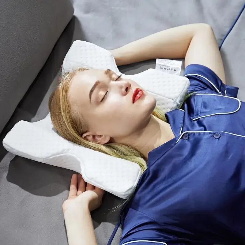 U-Shaped Curved Orthopedic Foam Hand Pillow Head Guard Cervical Spine Pillow Core Memory Cotton Pillow Clamping Leg Design