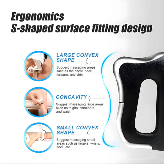 2025 Electric Fascia Massager Body Scraping Warm compress Vibration Muscle Relaxation Body Lifting Guasha Massage Knife tool