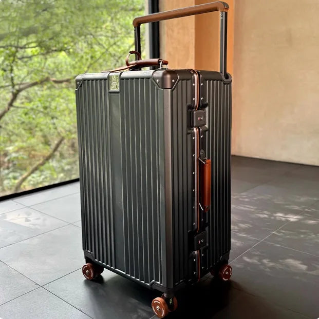 KLQDZMS Travel Luggage 24"26"28"30 Inch Women's Large Capacity Trolley Case 20 ”ABS+PC Boarding Case Men's Cabin Suitcase