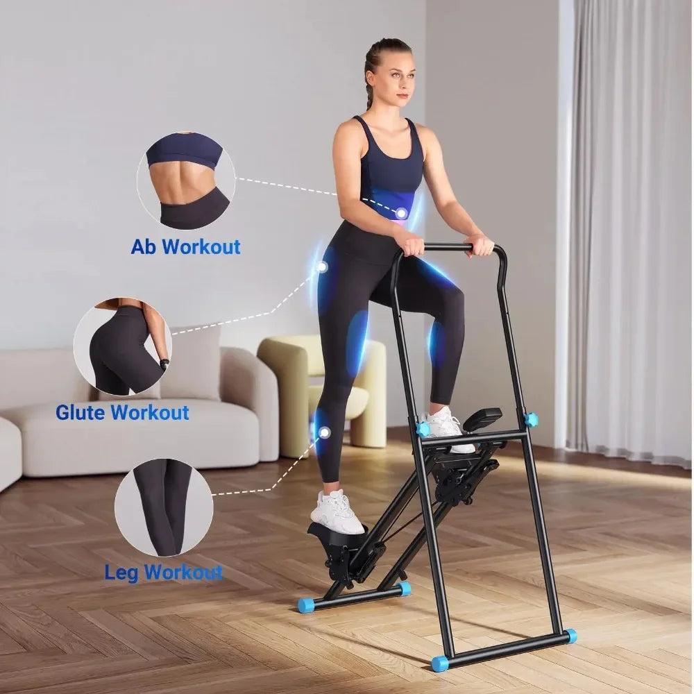 Compact Folding Cardio Stepper Stair Stepper for Home Gym Exercise, New Version Vertical Climber Machine Full - Body Workout