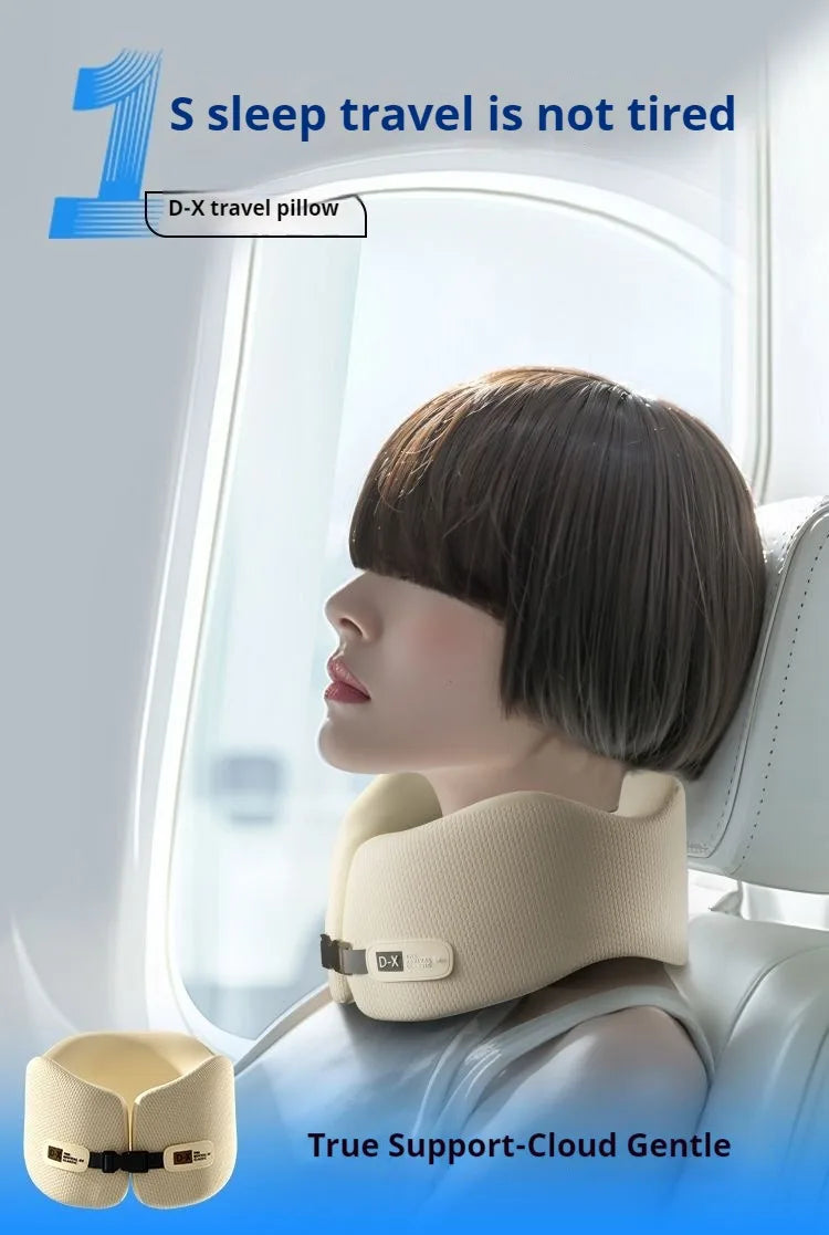 Travel Pillow U-Shape Pure Memory Foam Neck Pillow For Airplane Office Nap Cervical Pillows Flight Sleeping Head Neck Support