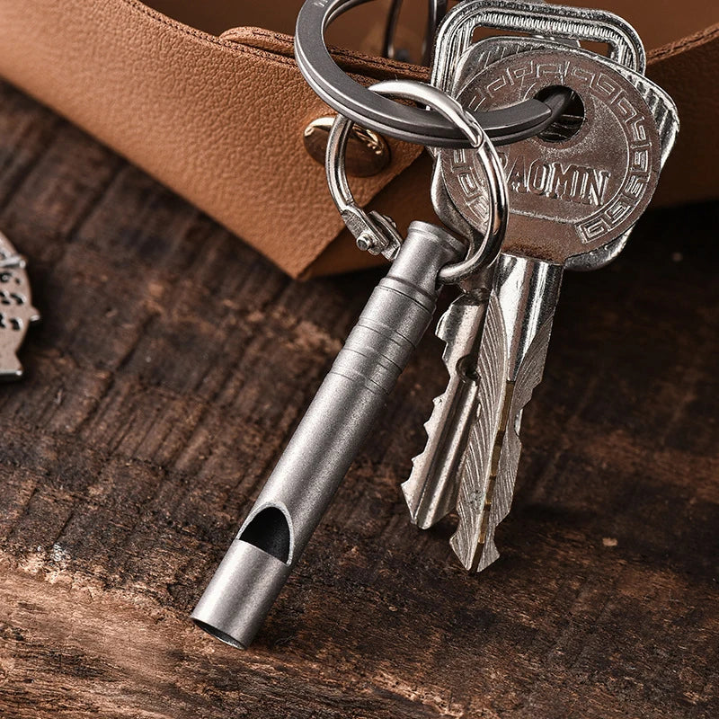 Titanium Whistle Emergency Whistle With Lanyard Safety Survival Whistle Ultralight Camping Whistle Hiking Outdoors Emergency