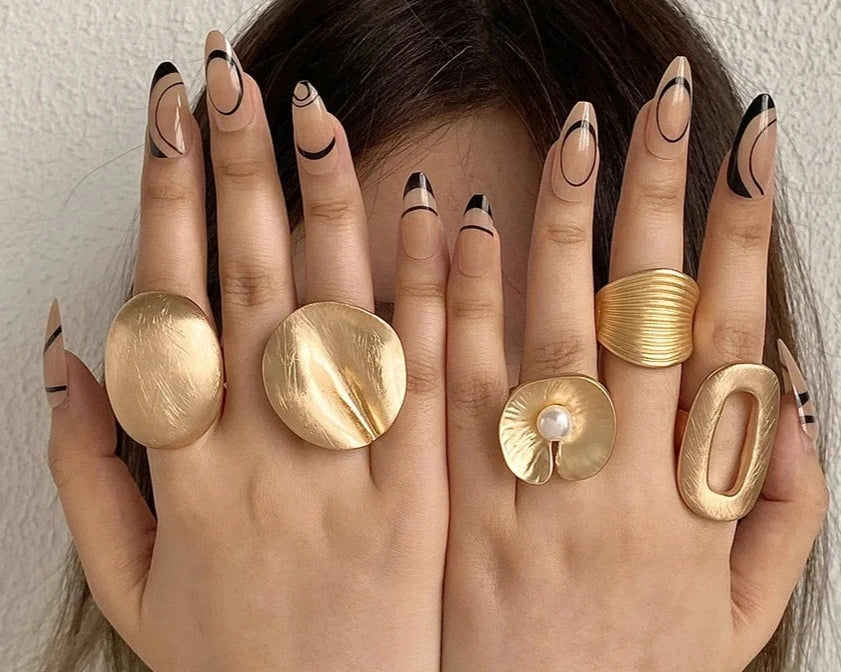 Colección de mini anillos de moda "Sinfonía de estilos"